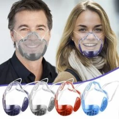 ILOVEMILAN Durable Masque Visage Combinez Masque En Plastique Transparent Réutilisable(2 Pièces), Transparent Visage Masque, Couvrant Pour Protéger Les Yeux, Nez, Bouche Pour Adultes Hommes Femmes-violet -Protection des voies respiratoires Soldes 30554936 3