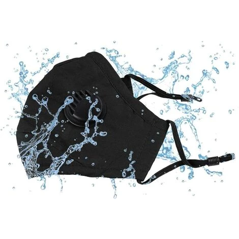 BETTERLIFE Masque Facial Respirant 100% Coton Avec Valve à Air Et Boucles D'oreilles Réglables Et Pince De Nez, Réutilisable, Lavable Pour Un Usage Public Quotidien, Noir 6 BETTERLIFE Masque Facial Respirant 100% Coton Avec Valve à Air Et Boucles D'oreilles Réglables Et Pince De Nez, Réutilisable, Lavable Pour Un Usage Public Quotidien, Noir – Image 4