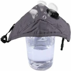 ILOVEMILAN Masque Facial Respirant 100 % Coton Avec Valve à Air Et Boucles D'oreilles Réglables Et Pince De Nez, Réutilisable, Lavable Pour Un Usage Public Quotidien, Gris -Protection des voies respiratoires Soldes 30955484 5