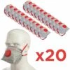 NO NAME Pack 20 Masques FFP3 Mieux Que FFP2 Pliable EN 149 Avec Valve D'expiration