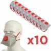 NO-NAME Pack 10 Masques FFP3 Mieux Que FFP2 Pliable EN 149 Avec Valve D'expiration -Protection des voies respiratoires Soldes 31901907 1