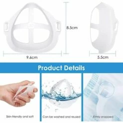 AIDUCHO Supports Masque 3D 10 PCS Support De Masque Respirant Silicone Doux, Lavable Et Réutilisable Support De Coussin Intérieur Pour Masques Augmenter L'espace De Respiration Aide à Respirer En Douceur -Protection des voies respiratoires Soldes 33917077 3
