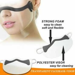 LangRay 5 Pcs Bouche Nose Visière Masque Facial Transparent Visage Protection Visage Visière