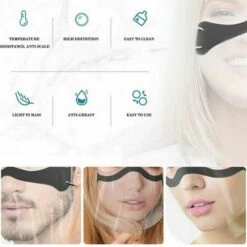 LangRay 5 Pcs Bouche Nose Visière Masque Facial Transparent Visage Protection Visage Visière -Protection des voies respiratoires Soldes 33927795 3