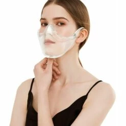LangRay 1 Pcs Bouche Nose Visière Masque Facial Transparent Visage Protection Visage Visière -Protection des voies respiratoires Soldes 33927799 5