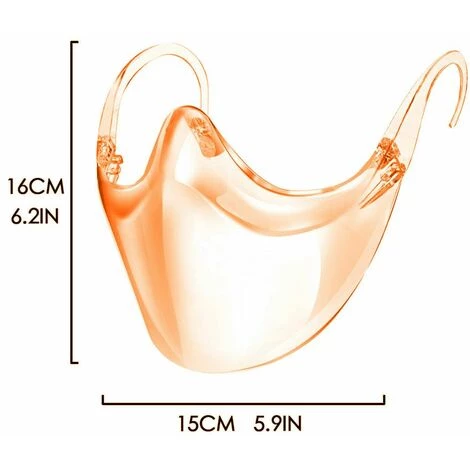 LangRay Visière De Nez à La Bouche Visière De Visage Transparent Visite Du Visage Visite Compacte Orange 6 LangRay Visière De Nez à La Bouche Visière De Visage Transparent Visite Du Visage Visite Compacte Orange – Image 4