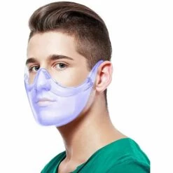 LangRay Visière De Nez à La Bouche Visière De Visage Transparent Visite Du Visage Visite Compacte Bleu -Protection des voies respiratoires Soldes 33928292 4
