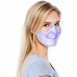 LangRay Visière De Nez à La Bouche Visière De Visage Transparent Visite Du Visage Visite Compacte Bleu -Protection des voies respiratoires Soldes 33928292 5