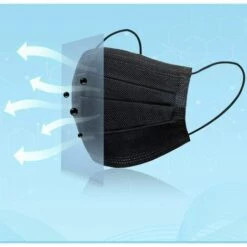 PERLE RARE 50 Masques, Masques Polaires à Trois Couches, Masques Jetables, Protection Contre Les Infections, Masques De Protection -Protection des voies respiratoires Soldes 33995414 4