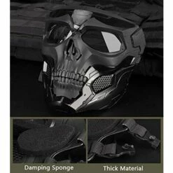 AIDUCHO Masque Intégral Pour Paintball, Airsoft, Paintball, Paintball, Masque De Protection Intégral Avec Protection Des Yeux Pour Paintball, Jeux De Guerre, Halloween, Cosplay, Fête Costumée -Protection des voies respiratoires Soldes 33997016 5