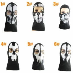ASUPERMALL Fantome Crane Masque Plein Visage Squelette Capot Equitation Moto Cyclisme Masques Costume Halloween Accessoires, 6 - 6 -Protection des voies respiratoires Soldes 34143875 3