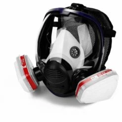 ASUPERMALL Gaz Mask Chimiques Sprays Peinture Anti-Formaldehyde Charbon Actif Ma-Sk Silicone Pleine Filtres Visage