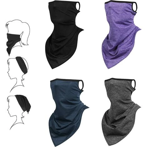 Kueatily Cache Cou Tubulaire, 4pcs Bandana Unisexe Masque élastique, Tour De Cou Anti-Solaire Bonnet Respirant Anti-poussière UV Résidence Pour Moto Vélo Pêche Course Hommes Femmes 3 Kueatily Cache Cou Tubulaire, 4pcs Bandana Unisexe Masque élastique, Tour De Cou Anti-Solaire Bonnet Respirant Anti-poussière UV Résidence Pour Moto Vélo Pêche Course Hommes Femmes