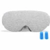ASUPERMALL Masque Pour Les Yeux De Sommeil De Voyage En Coton, Masque Pour Les Yeux De Sommeil D'Ombrage, Gris Clair