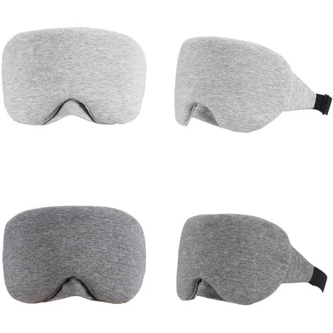 ASUPERMALL Masque Pour Les Yeux De Sommeil De Voyage En Coton, Masque Pour Les Yeux De Sommeil D'Ombrage, Gris Clair 6 ASUPERMALL Masque Pour Les Yeux De Sommeil De Voyage En Coton, Masque Pour Les Yeux De Sommeil D'Ombrage, Gris Clair – Image 4