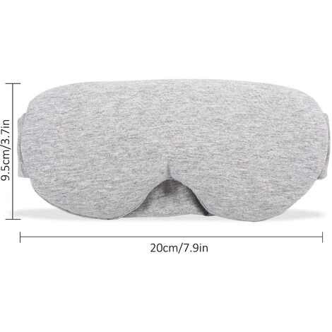 ASUPERMALL Masque Pour Les Yeux De Sommeil De Voyage En Coton, Masque Pour Les Yeux De Sommeil D'Ombrage, Gris Clair 7 ASUPERMALL Masque Pour Les Yeux De Sommeil De Voyage En Coton, Masque Pour Les Yeux De Sommeil D'Ombrage, Gris Clair – Image 5