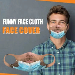 HAPPYSHOPPING Masque Visage Drole Avec Personnalite, Masque En Coton Anti-poussiere, Masque Imprime, Visage 2 - Visage 2 -Protection des voies respiratoires Soldes 34931202 5