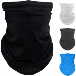 HAPPYSHOPPING Couvre-chef Et Echarpe Creme Solaire En Soie Glacee, Blanc - Blanc -Protection des voies respiratoires Soldes 35007828 3