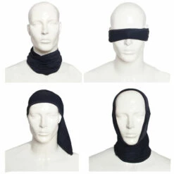 HAPPYSHOPPING Couvre-chef Et Echarpe Creme Solaire En Soie Glacee, Blanc - Blanc -Protection des voies respiratoires Soldes 35007828 4