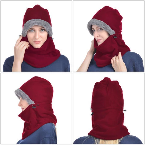 ASUPERMALL Bonnet D'Hiver En Polaire De Ski Coupe-Vent, Bonnet De Snowboard Running Et Cyclisme, Rouge 7 ASUPERMALL Bonnet D'Hiver En Polaire De Ski Coupe-Vent, Bonnet De Snowboard Running Et Cyclisme, Rouge – Image 5