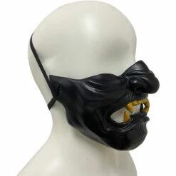 HAPPYSHOPPING Ghost Of Tsushima Evil Spirit Mask Halloween Scary Mask Resine Ecologique Un Demi-masque Facial,modele:Noir & Or -Protection des voies respiratoires Soldes 35930995 2