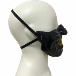 HAPPYSHOPPING Ghost Of Tsushima Evil Spirit Mask Halloween Scary Mask Resine Ecologique Un Demi-masque Facial,modele:Noir & Or -Protection des voies respiratoires Soldes 35930995 3