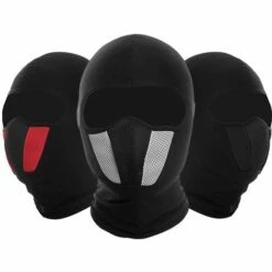 WOSAWE Coupe-vent Anti-poussiere Masque Facial Complet Cagoule Capuche Doublure De Casque Pour Cyclisme Moto Sports De Plein Air, Modele: Noir - Modele:Noir -Protection des voies respiratoires Soldes 36027578 5