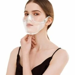 BRIDAY Masque En Plastique Transparent Peut Être Lavé Et Réutilisé Pour Protéger Le Visage Du Brouillard Et Des Éclaboussures 8 BRIDAY Masque En Plastique Transparent Peut Être Lavé Et Réutilisé Pour Protéger Le Visage Du Brouillard Et Des Éclaboussures -Protection des voies respiratoires Soldes 36031938 2