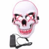 HAPPYSHOPPING Halloween Party Mask LED Scary Flash Mask EL Line Light Mask Cosplay Mask Party Vetements Masque Fournitures Multi-couleur En Option, Modele: Rose 292 -Protection des voies respiratoires Soldes 36048078 1