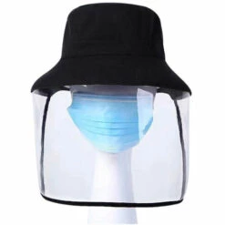 HAPPYSHOPPING Chapeau De Protection Anti-poussiere Avec Protection Transparente Pour Le Visage Hommes Femmes Chapeau Integral Pour Camping Randonnee Peche Voyage, Modele: Noir 14 -Protection des voies respiratoires Soldes 36054358 4