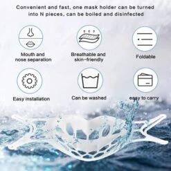 ILOVEMILAN Support De Visage En Silicone 3D, Support De Protection Pour Le Visage Pour Un Espace Respirant Plus Confortable, Support De Protection Pour Rouge à Lèvres, Garder Le Tissu Hors De La Bouche 10 Pièces Blanc 10 ILOVEMILAN Support De Visage En Silicone 3D, Support De Protection Pour Le Visage Pour Un Espace Respirant Plus Confortable, Support De Protection Pour Rouge à Lèvres, Garder Le Tissu Hors De La Bouche 10 Pièces Blanc -Protection des voies respiratoires Soldes 36244561 4