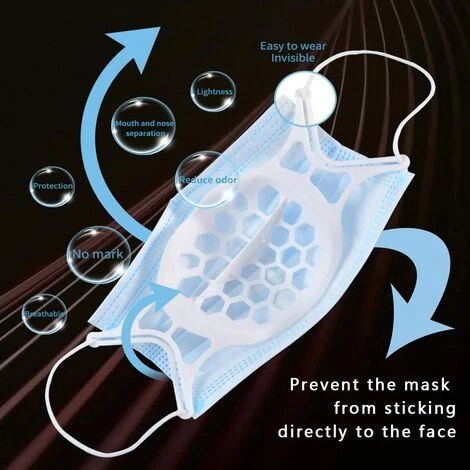 ILOVEMILAN Support De Visage En Silicone 3D, Support De Protection Pour Le Visage Pour Un Espace Respirant Plus Confortable, Support De Protection Pour Rouge à Lèvres, Garder Le Tissu Hors De La Bouche 10 Pièces Blanc 7 ILOVEMILAN Support De Visage En Silicone 3D, Support De Protection Pour Le Visage Pour Un Espace Respirant Plus Confortable, Support De Protection Pour Rouge à Lèvres, Garder Le Tissu Hors De La Bouche 10 Pièces Blanc – Image 5