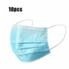 10 Pièces Jetable 3 Couches Masque Facial Anti-poussière Antiviral Anti Germe Masques Médicaux Chirurgicaux Couverture Buccale Profession Masque Médical Coxolo