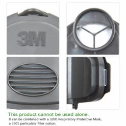 3M - 3M 3700 Filtre Anti-Poussiere Couvercle De Coton A Poussiere Fixe Filtre De Poussiere De Poussiere De Coton Accessoires Gris -Protection des voies respiratoires Soldes 36782294 3
