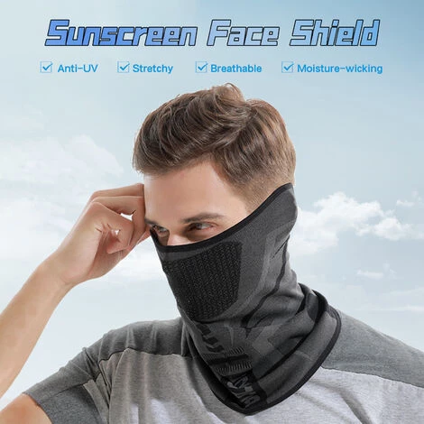 HAPPYSHOPPING Hommes Face Shield Creme Solaire Extensible Respirant Anti-UV Anti-UV Cyclisme Randonnee En Plein Air Protection Du Visage Voile, Modele: Noir 5 HAPPYSHOPPING Hommes Face Shield Creme Solaire Extensible Respirant Anti-UV Anti-UV Cyclisme Randonnee En Plein Air Protection Du Visage Voile, Modele: Noir – Image 3