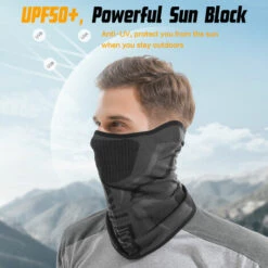HAPPYSHOPPING Hommes Face Shield Creme Solaire Extensible Respirant Anti-UV Anti-UV Cyclisme Randonnee En Plein Air Protection Du Visage Voile, Modele: Noir 10 HAPPYSHOPPING Hommes Face Shield Creme Solaire Extensible Respirant Anti-UV Anti-UV Cyclisme Randonnee En Plein Air Protection Du Visage Voile, Modele: Noir -Protection des voies respiratoires Soldes 36919980 4