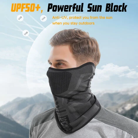 HAPPYSHOPPING Hommes Face Shield Creme Solaire Extensible Respirant Anti-UV Anti-UV Cyclisme Randonnee En Plein Air Protection Du Visage Voile, Modele: Noir 6 HAPPYSHOPPING Hommes Face Shield Creme Solaire Extensible Respirant Anti-UV Anti-UV Cyclisme Randonnee En Plein Air Protection Du Visage Voile, Modele: Noir – Image 4
