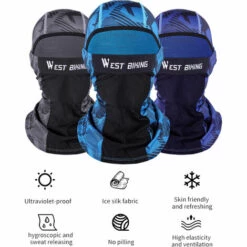 WEST BIKING Masque Facial De Protection UV Cache-cou Protecteur Contre Le Soleil Doublure De Casque D'exterieur Masque De Cyclisme Foulard Polyvalent Manches De Cou Respirantes Anti-poussiere Et Anti-gouttelettes Foulard Pour Hommes Et Femmes, Modele:Noir - Modele:No -Protection des voies respiratoires Soldes 36920634 3