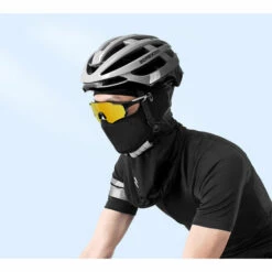 HAPPYSHOPPING Cagoule Respirante Pour Hommes Femmes Protection UV Anti-poussiere Coupe-vent Sport Masque Facial Exterieur Pour Cyclisme Course Moto Equitation, Modele: Noir -Protection des voies respiratoires Soldes 36920726 3