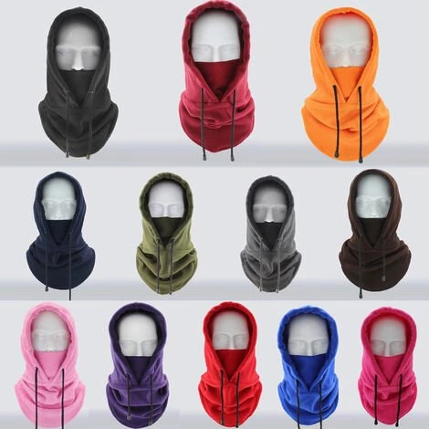 HAPPYSHOPPING Hommes Femmes Hiver Cagoule Chaud Doux Polaire Cordon De Cou Guetre Cyclisme Randonnee Courir A L'exterieur Chapeau, Modele: Noir Taille Unique - Modele:NoirTaille Unique 4 HAPPYSHOPPING Hommes Femmes Hiver Cagoule Chaud Doux Polaire Cordon De Cou Guetre Cyclisme Randonnee Courir A L'exterieur Chapeau, Modele: Noir Taille Unique - Modele:NoirTaille Unique – Image 2