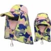 HAPPYSHOPPING Sport De Plein Air Randonnee Visiere Chapeau Protection UV Visage Cou Couverture Peche Protection Solaire Casquette, Modele: Camouflage Rose - Modele:RoseCamouflage -Protection des voies respiratoires Soldes 36996190 1