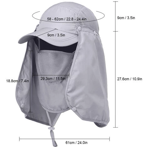 HAPPYSHOPPING Sport De Plein Air Randonnee Visiere Chapeau Protection UV Visage Cou Couverture Peche Protection Solaire Casquette, Modele: Camouflage Rose - Modele:RoseCamouflage 6 HAPPYSHOPPING Sport De Plein Air Randonnee Visiere Chapeau Protection UV Visage Cou Couverture Peche Protection Solaire Casquette, Modele: Camouflage Rose - Modele:RoseCamouflage – Image 4