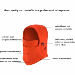 HAPPYSHOPPING Thermique Polaire Epaississement Exterieur Hiver Equitation Coupe-Vent Cap Chapeau Capot Ski Velo Velo Coupe-Vent Masque Visage, Modele: Gris - Modele:Gris -Protection des voies respiratoires Soldes 36996214 3