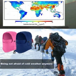 HAPPYSHOPPING Thermique Polaire Epaississement Exterieur Hiver Equitation Coupe-Vent Cap Chapeau Capot Ski Velo Velo Coupe-Vent Masque Visage, Modele: Gris - Modele:Gris -Protection des voies respiratoires Soldes 36996214 4