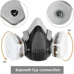 Fixkit Kit De Couverture De Visage Avec 2 Filtres, 2 Cotons Filtrants, Réutilisable Anti-Poussière, Particule, Gaz -Protection des voies respiratoires Soldes 37282658 3