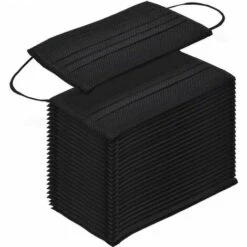 TRIOMPHE Protection Personnelle Noire De Filtre Jetable De Visage De 3 Plis 100 Pièces -Protection des voies respiratoires Soldes 37433746 4