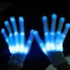 TRIOMPHE Gants LED, Magical Lumières Des Doigts Clignotantes Skeleton Gloves Pour Halloween, Noël, Fête Et Dansant, (Bleu) -Protection des voies respiratoires Soldes 37550460 1