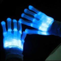 TRIOMPHE Gants LED, Magical Lumières Des Doigts Clignotantes Skeleton Gloves Pour Halloween, Noël, Fête Et Dansant, (Bleu) -Protection des voies respiratoires Soldes 37550460 3