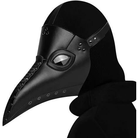 TRIOMPHE Masque Médical De La Peste Halloween Accessoires Costume Steampunk Gothic Cosplay Retro Cuir Masque (Noir) 5 TRIOMPHE Masque Médical De La Peste Halloween Accessoires Costume Steampunk Gothic Cosplay Retro Cuir Masque (Noir) – Image 3