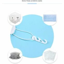 BETTERLIFE Lot De 20 Crochets Réglables Pour Masques De Protection Visage -Protection des voies respiratoires Soldes 37661415 4